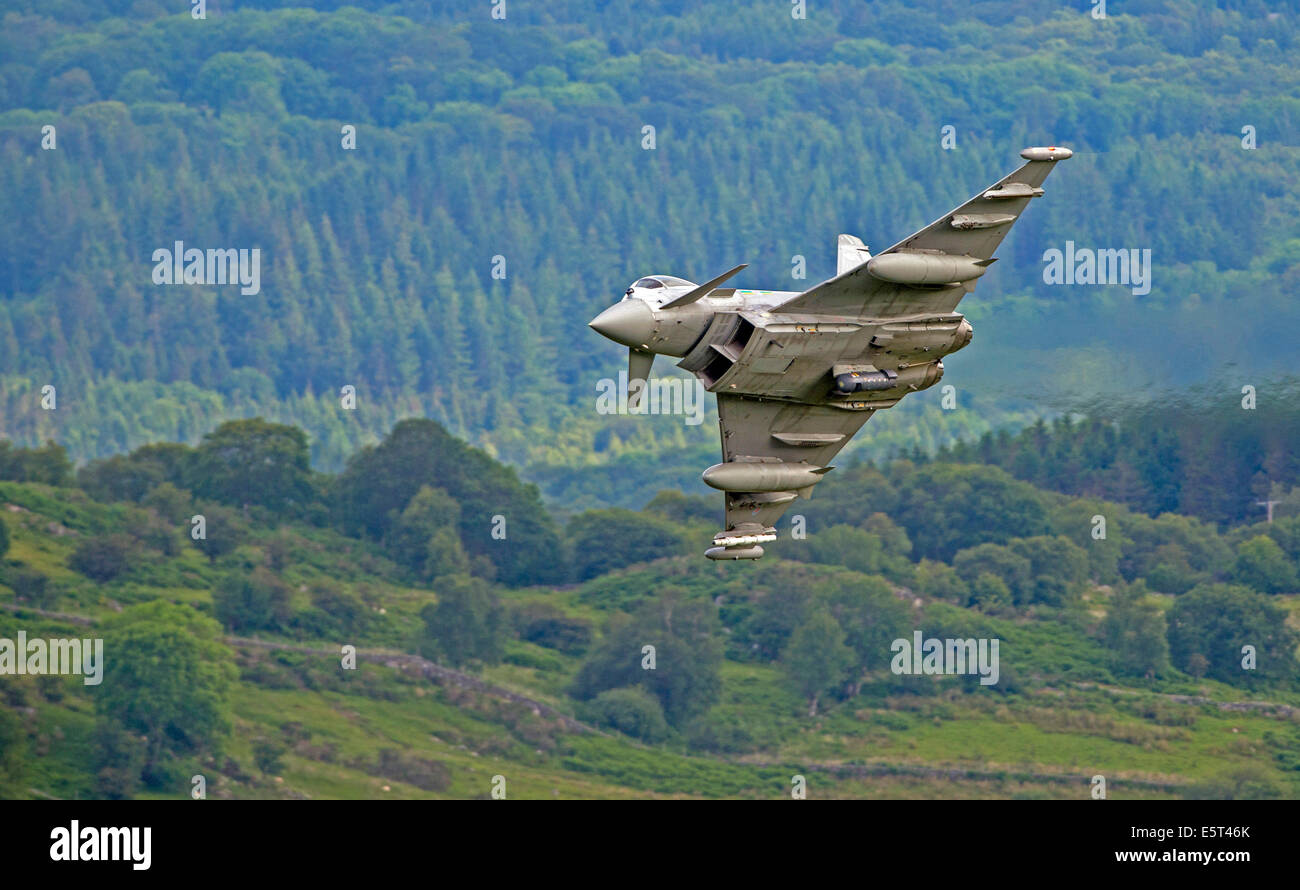 Typhoon low level training in Wales Stock Photo