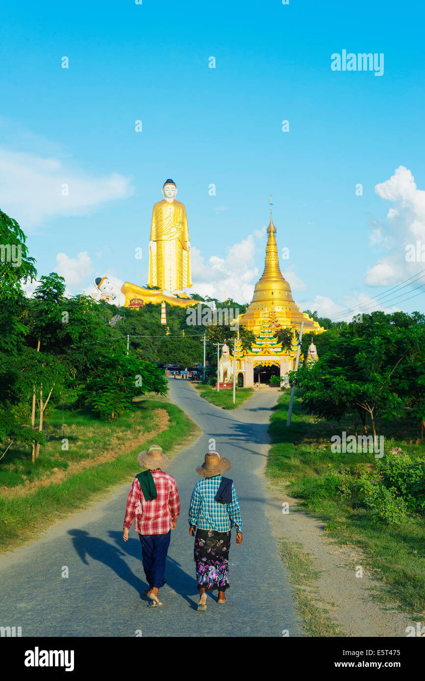 South East Asia, Myanmar, Monywa, Bodhi Tataung, largest buddha statue in the world Stock Photo