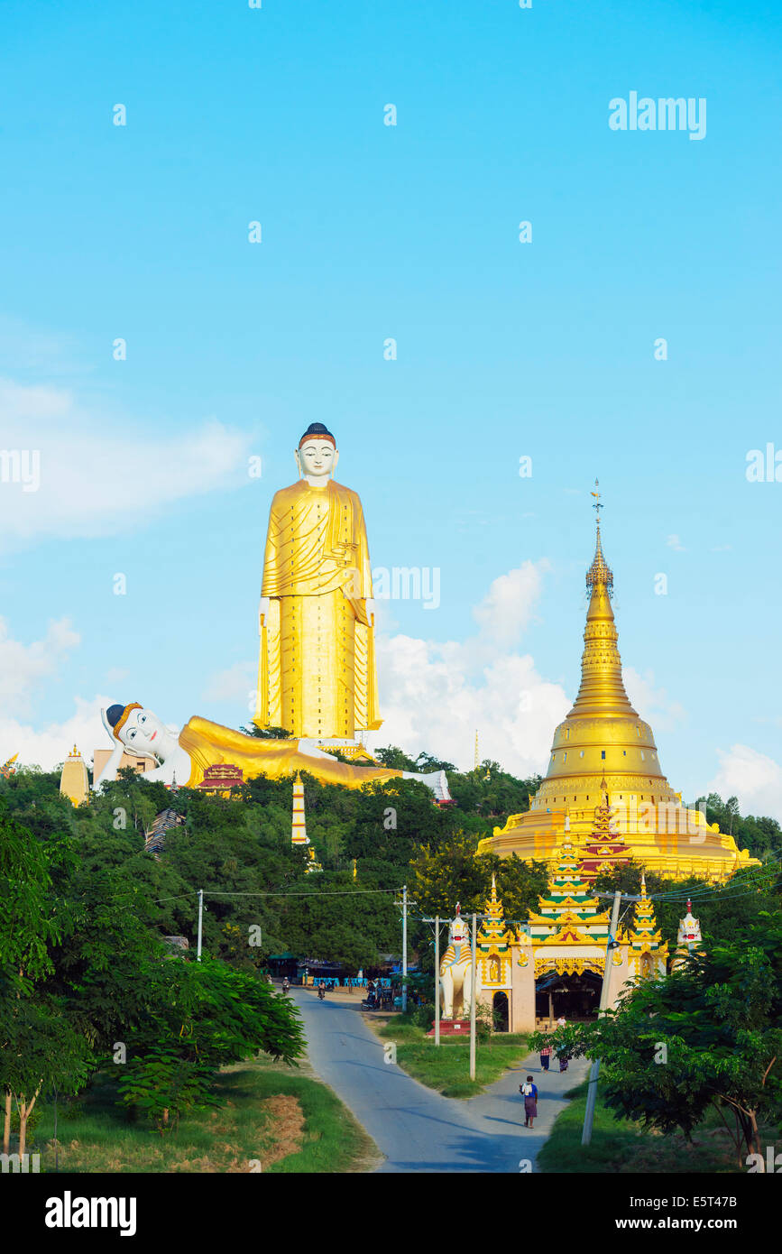 South East Asia, Myanmar, Monywa, Bodhi Tataung, largest buddha statue in the world Stock Photo
