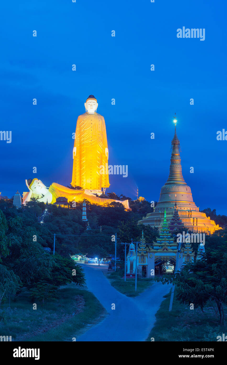 South East Asia, Myanmar, Monywa, Bodhi Tataung, largest buddha statue in the world Stock Photo