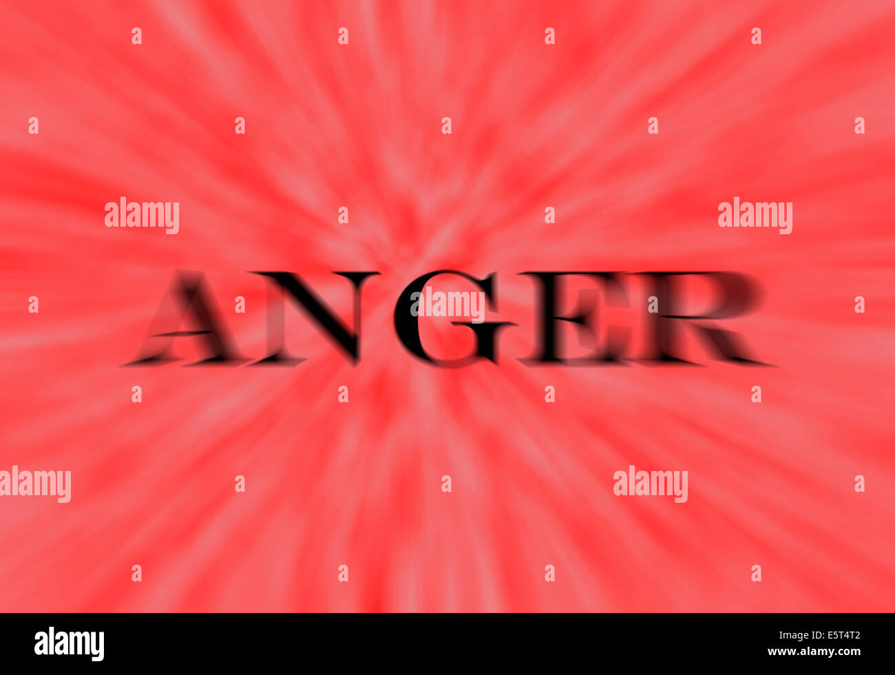 a sign in red describing anger Stock Photo - Alamy
