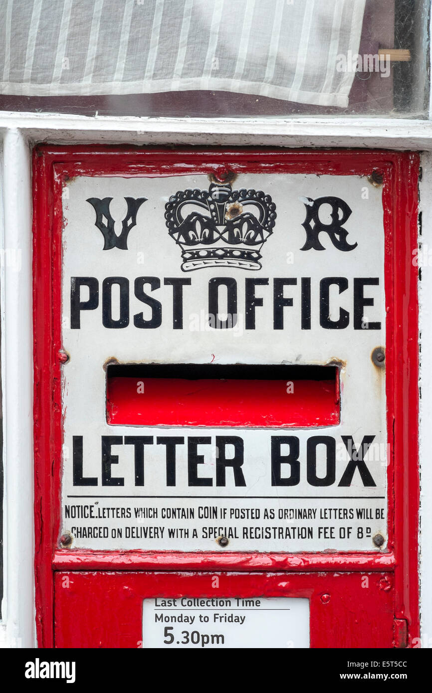 Old Victorian period Post Office letter box in Winchester Hampshire UK Stock Photo