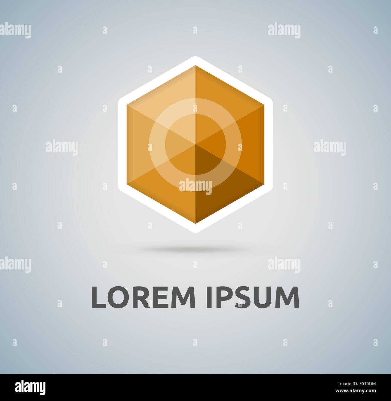 Hexagon abstract vector logo for your company, isolated icon Stock ...