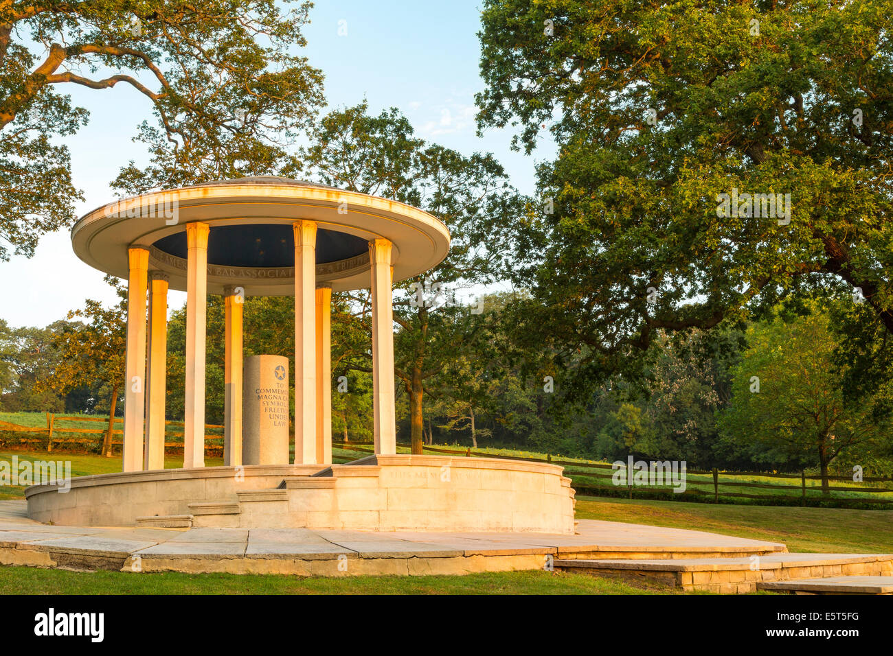 Magna Carta Memorial at Runnymede, Surrey, England, UK. The memorial was created by the American Bar Association in 1957 Stock Photo