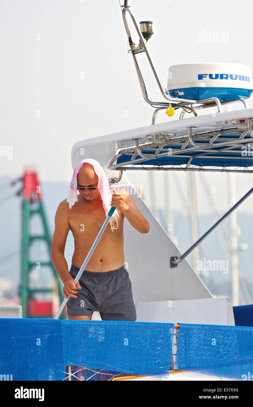 Scrubbing the boat hires stock photography and images Alamy