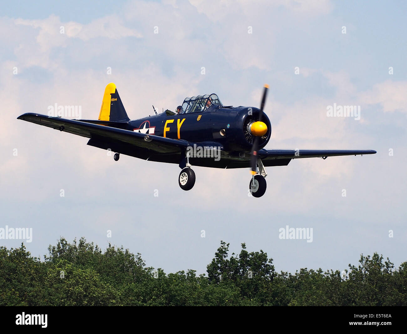 The AT-6A Texan (N13FY), a classic military trainer aircraft, is seen ...
