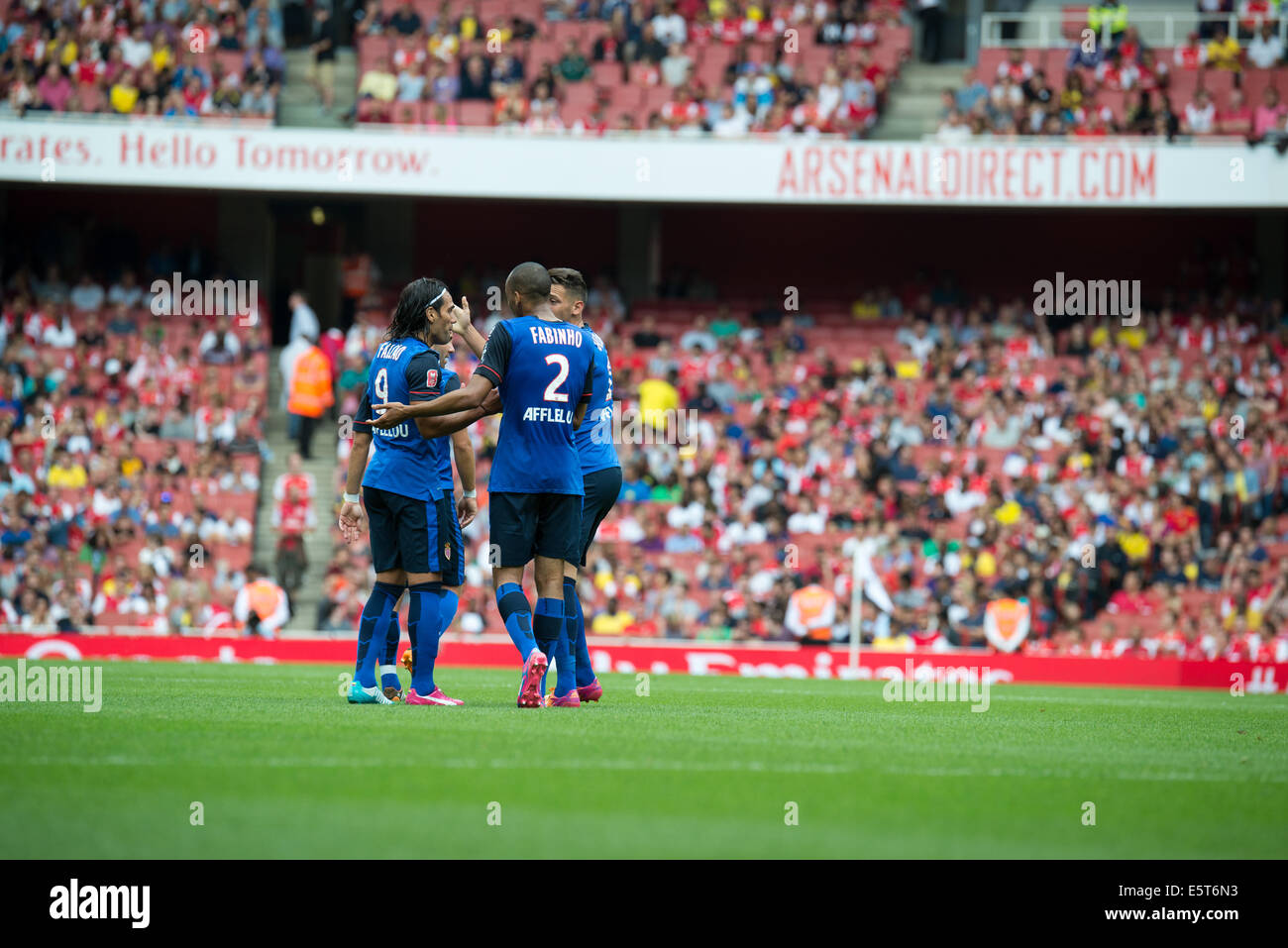 Arsenal v's Benfica per session 2014, Emirates Stadium Stock Photo