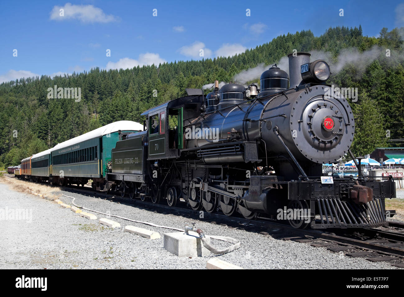 Mt. Rainier Scenic Railroad, Elbe, Washington, USA Stock Photo Alamy
