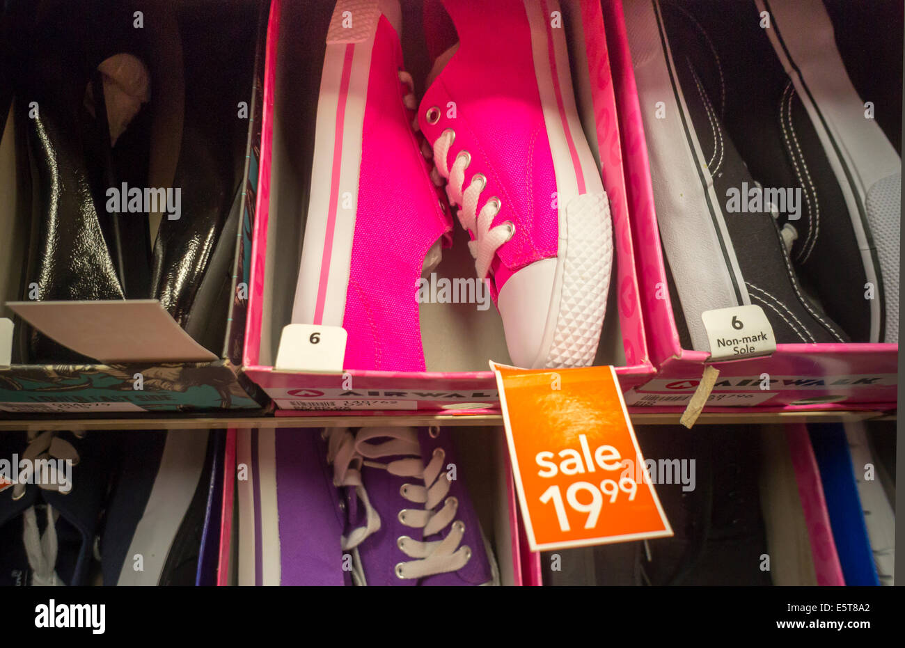 Airwalk sneakers in a Payless ShoeSource store in New York Stock Photo