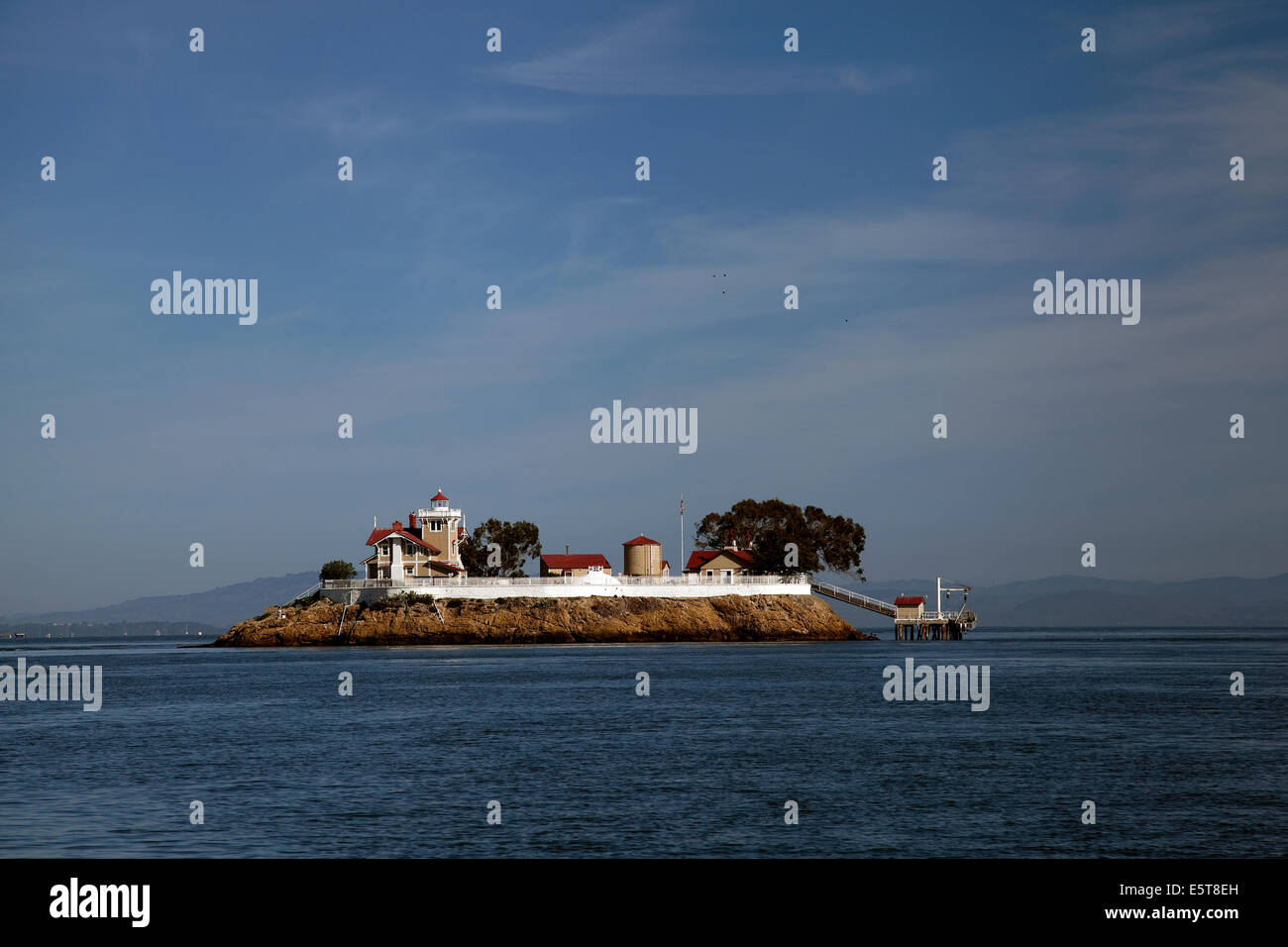 East Brother Lighthouse, Point Richmond, CA, USA Stock Photo