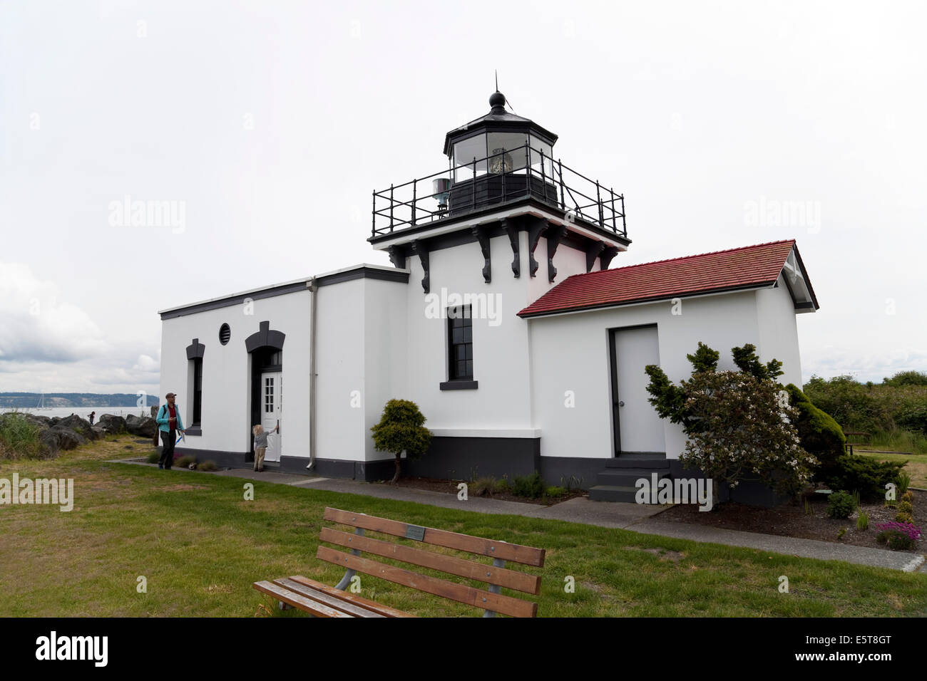 Point No Point Lighthouse, Hansville, Washington, USA Stock Photo