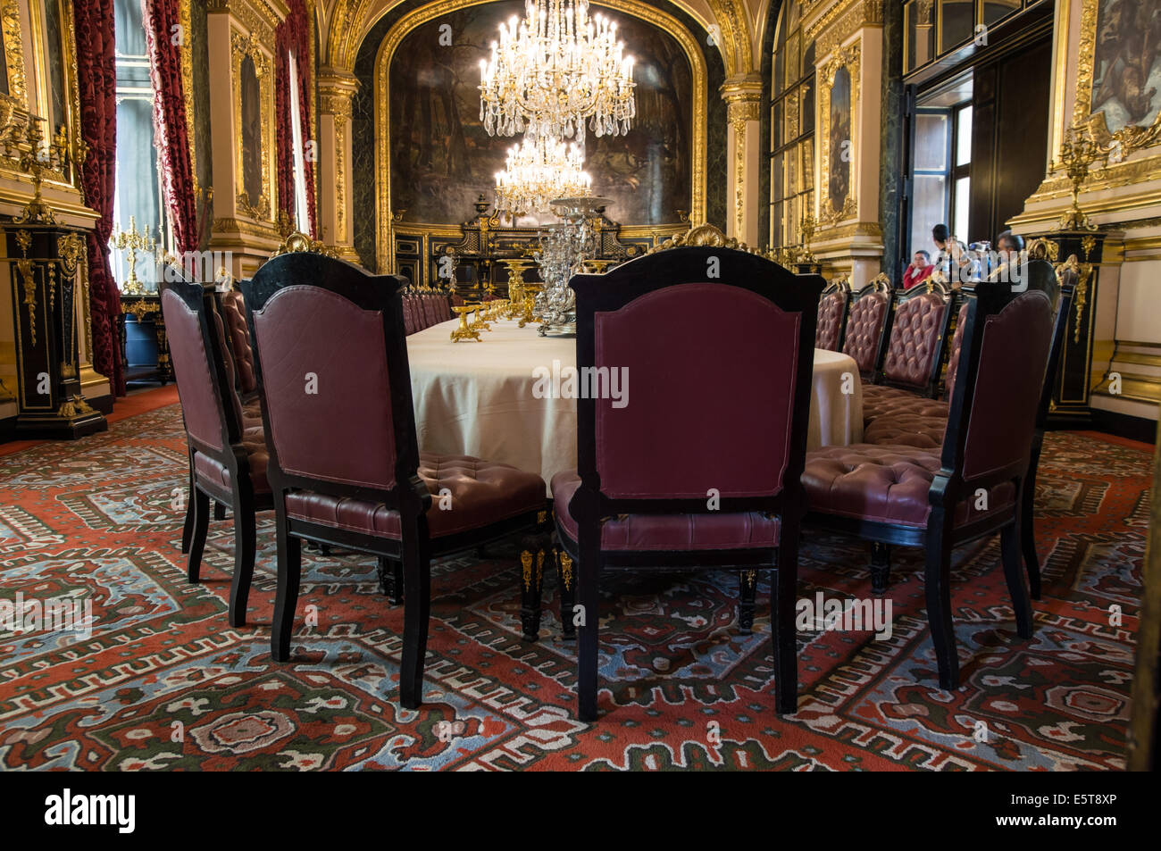 The apartments of Napoleon III at the Louvre Museum Paris, France Stock Photo