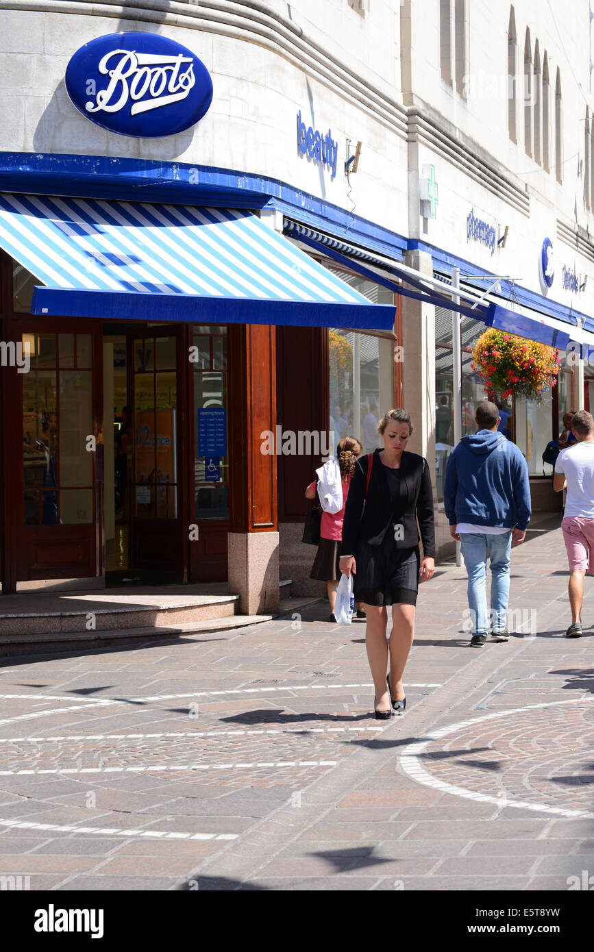 Boots store. Retail shop Stock Photo