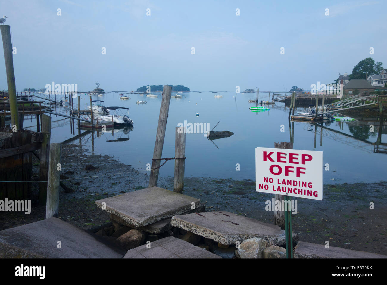 Thimble islands from Stony Creek harbor CT Stock Photo Alamy