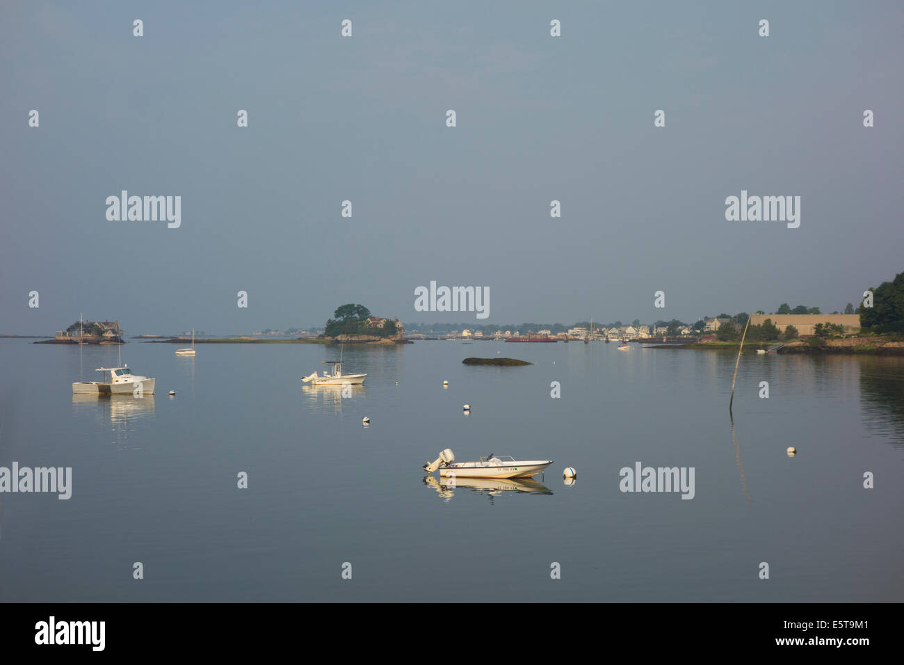 Thimble islands from Stony Creek harbor CT Stock Photo Alamy
