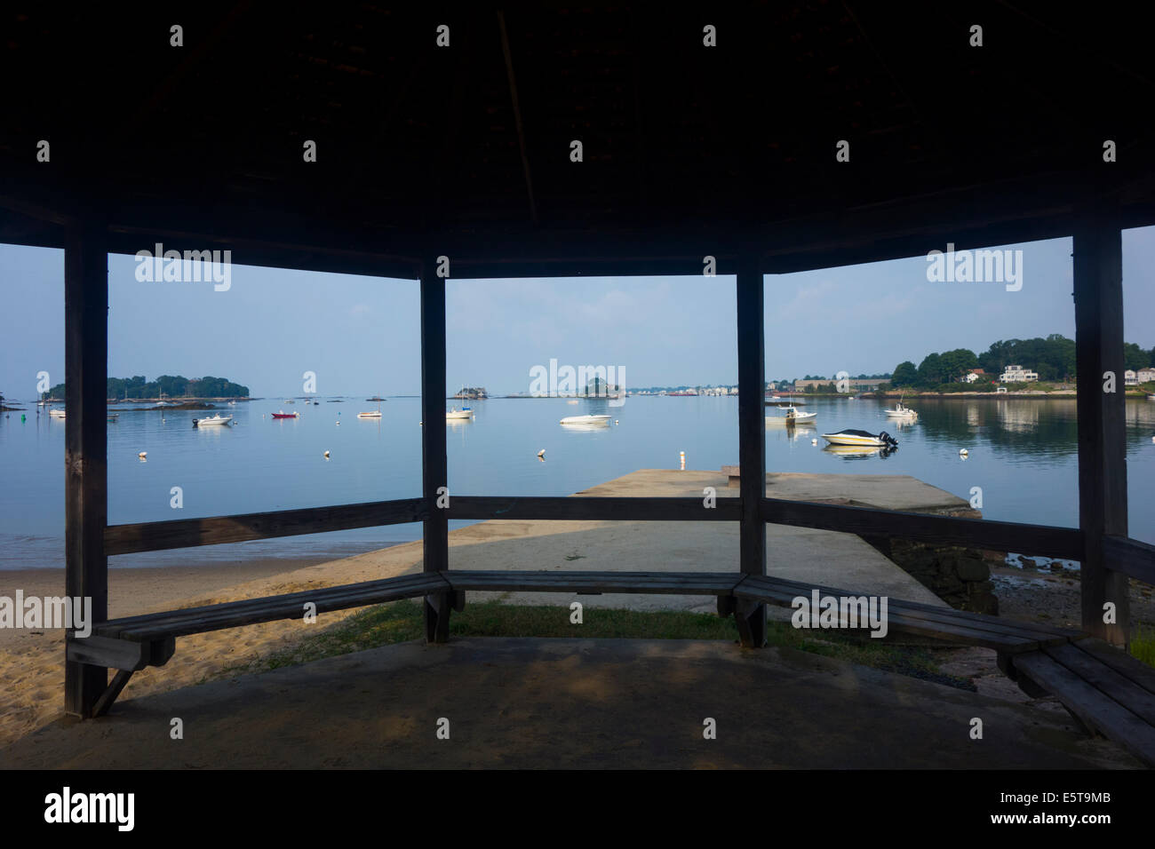 Thimble islands from Stony Creek harbor CT Stock Photo Alamy