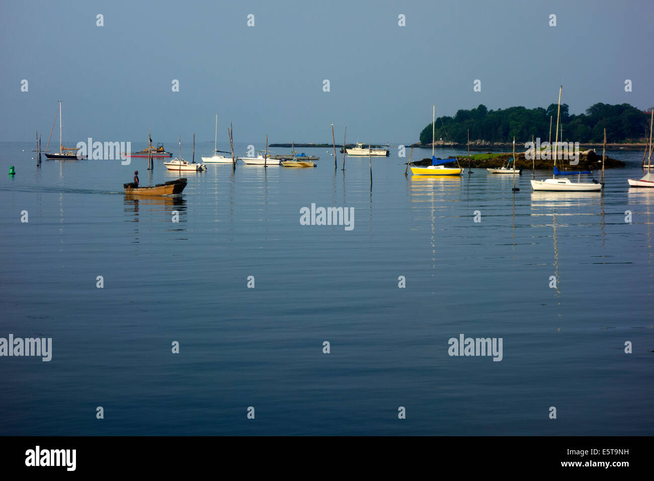 Thimble islands from Stony Creek harbor CT Stock Photo Alamy