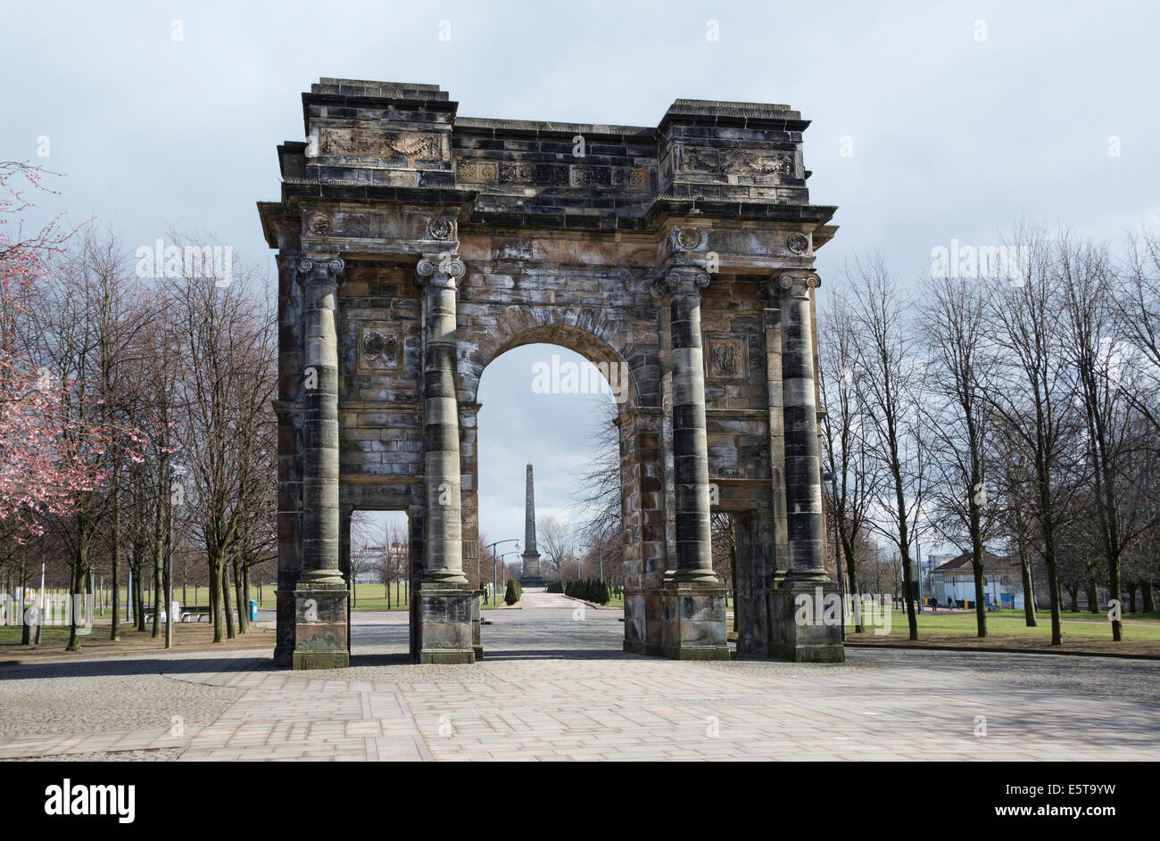 Mclennan Arch at  entrance to Glasgow Green Stock Photo