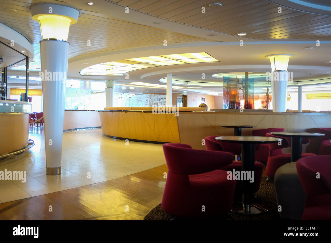 Cafe Restaurant at ferry Berlioz by myferrylink company Stock Photo