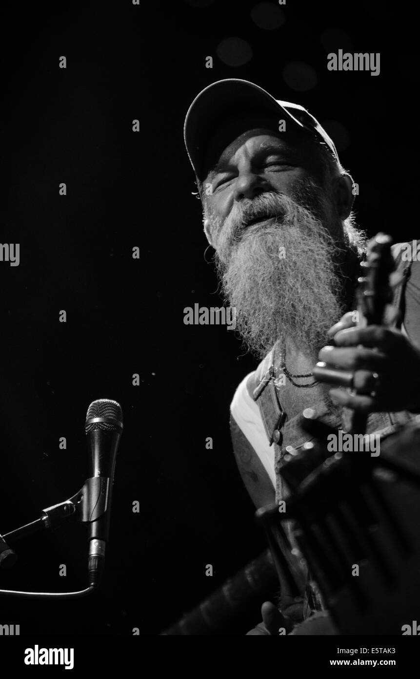 Seasick Steve live at concert Stock Photo Alamy