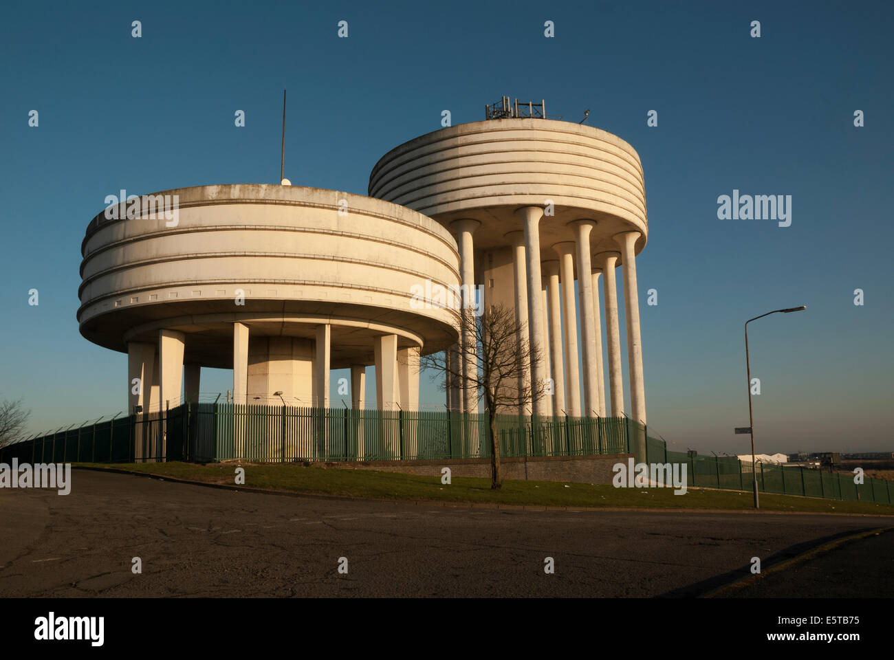 Craigend and Garthamlock Water Towers Glasgow Stock Photo Alamy