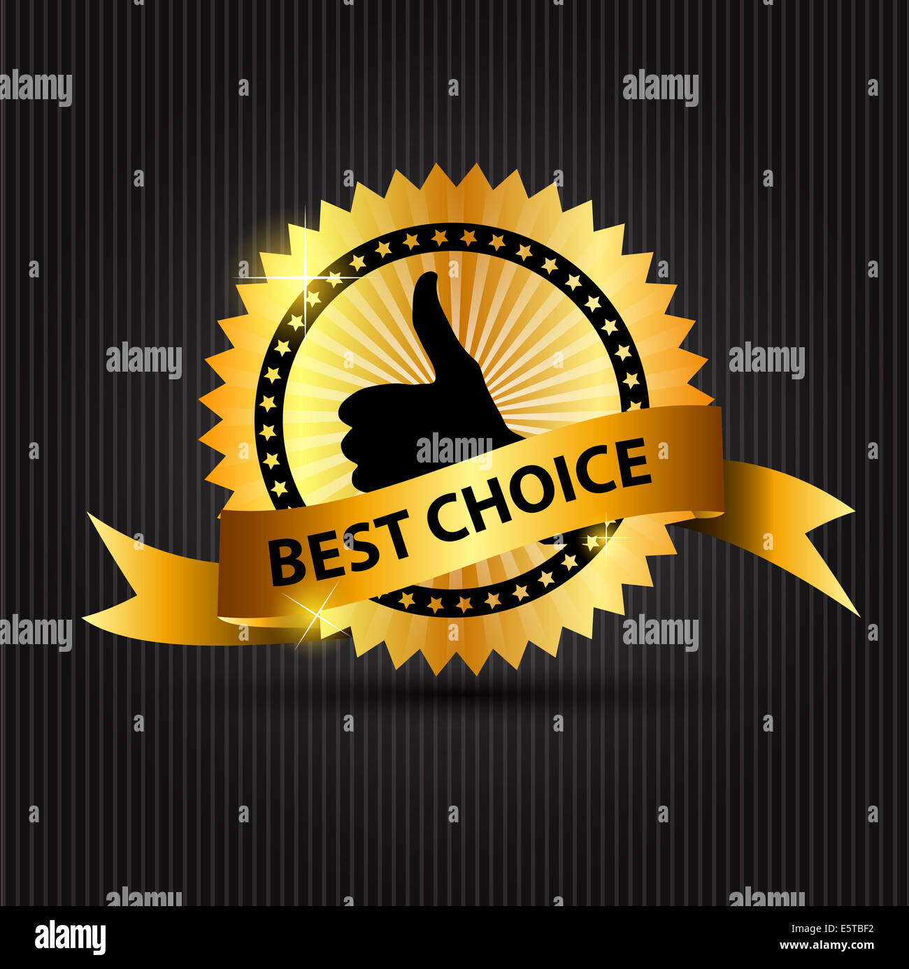 Best Choice Label with Ribbon. Vector Illustration Stock Photo - Alamy