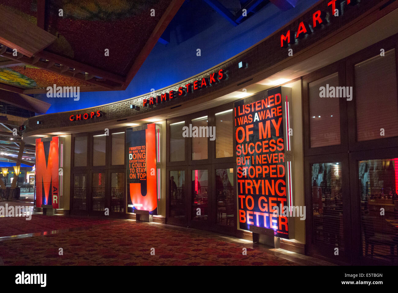 Michael Jordan's steak house in Mohegan Sun casino Stock Photo - Alamy