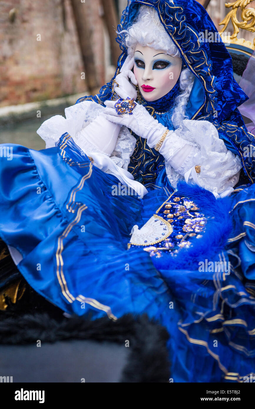 A masked woman at the carnival in venice hi-res stock photography and ...