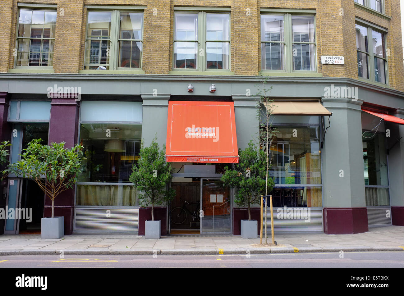 Bistrot Bruno Loubet restaurant on Clerkenwell Road, London Stock Photo