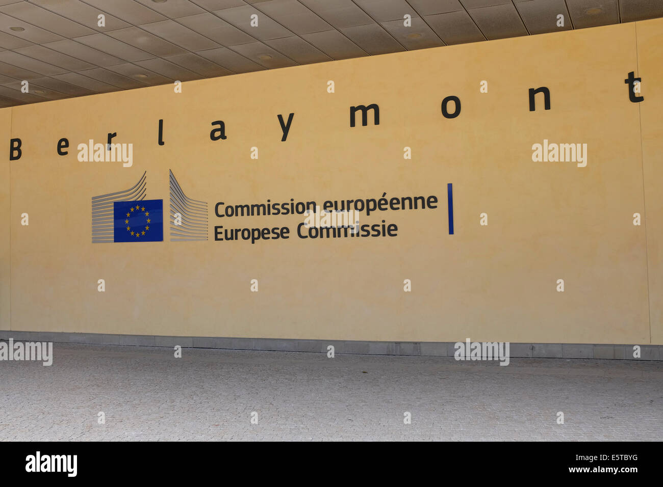 Berlaymont building of the European Commission for the administration of the European Union in Brussels, Belgium Stock Photo