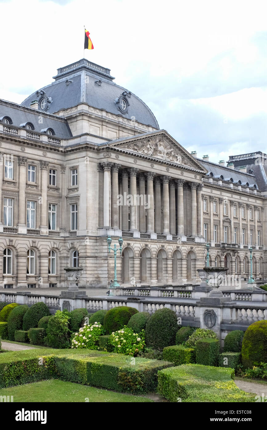 Royal Palace of Brussels, the official palace of the King and Queen in the centre of the nation's capital Brussels, Belgium Stock Photo