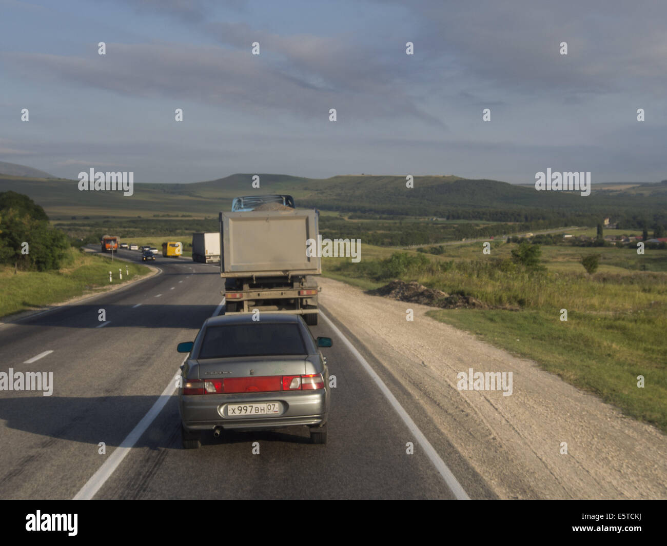 July 30, 2014 - M29 highway near Vladikavkaz, North Ossetia Alania, Russia © Igor Golovniov/ZUMA Wire/Alamy Live News Stock Photo