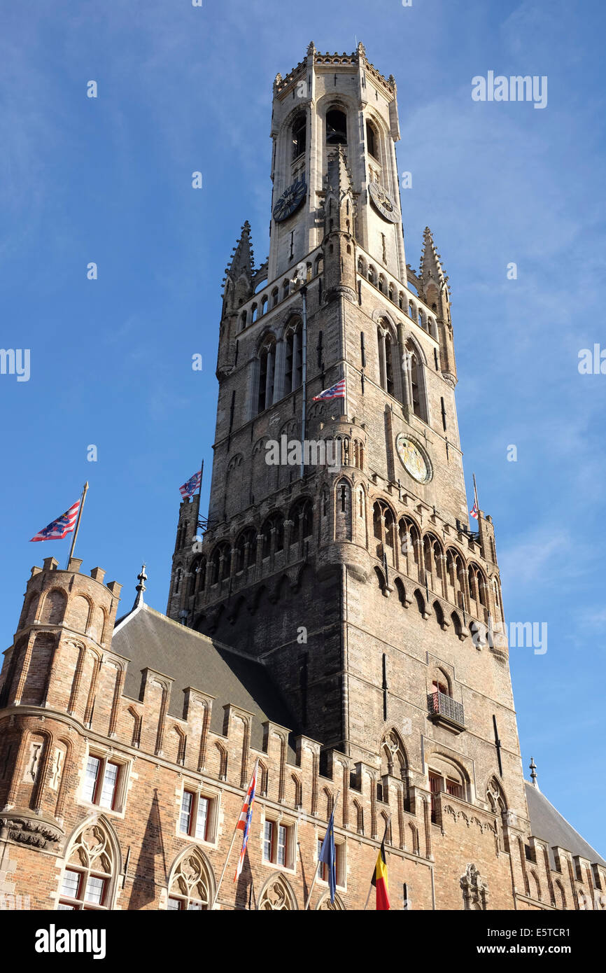 The Belfray, historic building and landmark in the Markt or Market ...