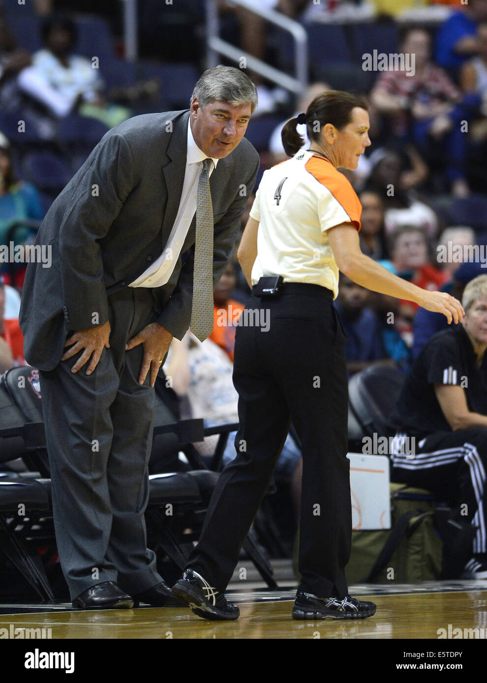 Washington, DC, USA. 5th Aug, 2014. New York Liberty head coach Bill
