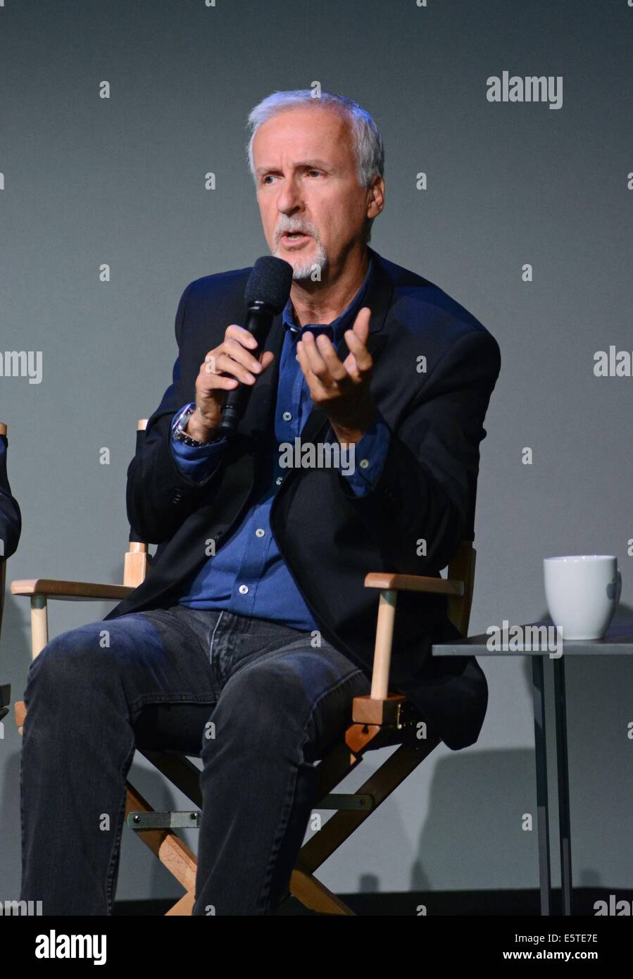 New York, NY, USA. 5th Aug, 2014. James Cameron at in-store appearance for Meet the Filmmakers: DEEPSEA CHALLENGE 3D, The Apple Store Soho, New York, NY August 5, 2014. Credit:  Derek Storm/Everett Collection/Alamy Live News Stock Photo