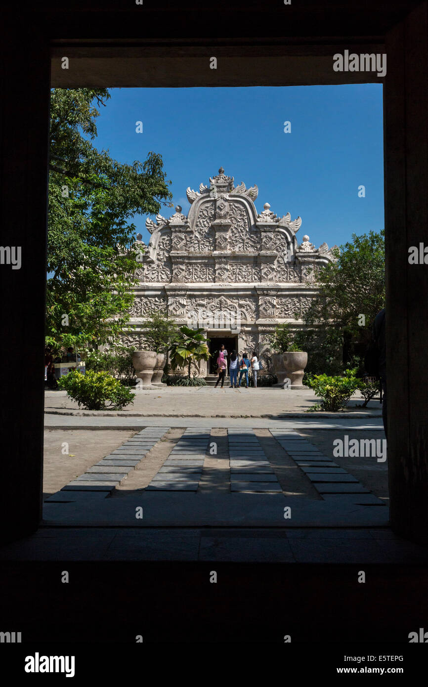 Yogyakarta, Java, Indonesia.  West Gate Entrance to the Taman Sari, the Water Castle, from inside the Courtyard. Stock Photo