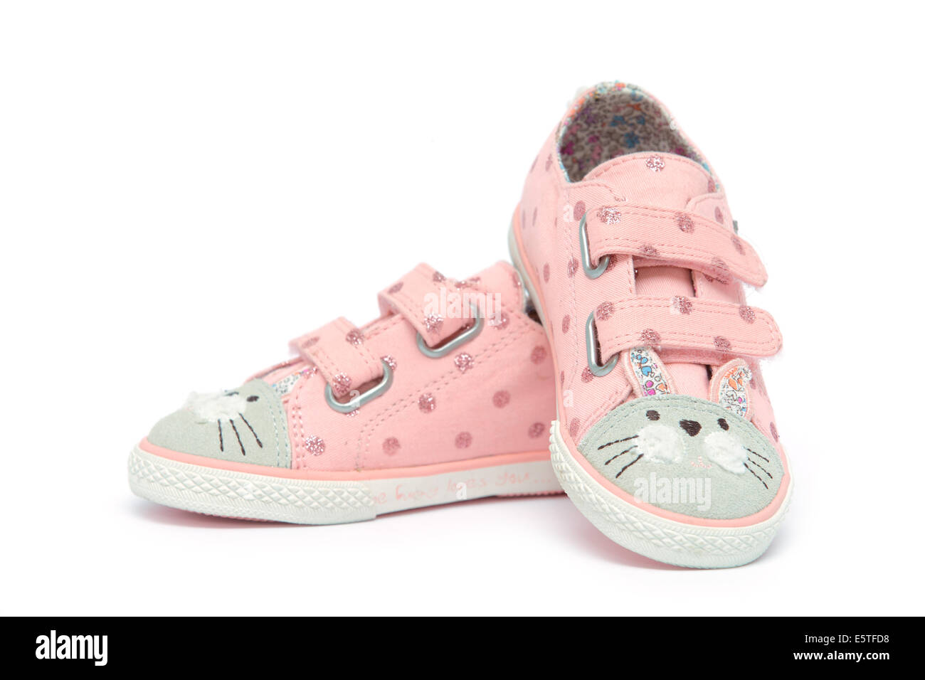 baby sneakers on white background Stock Photo - Alamy
