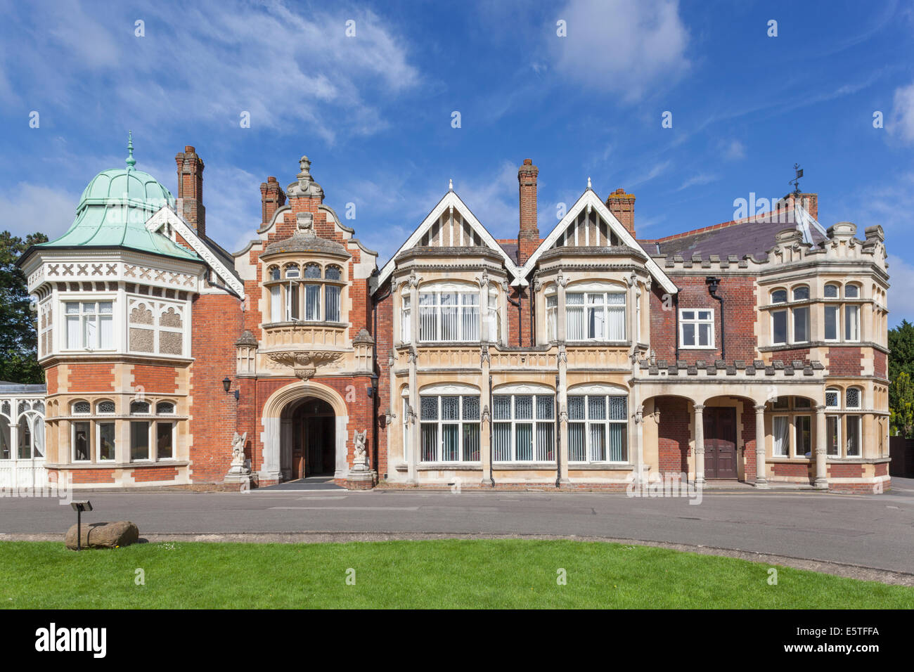 England, Buckinghamshire, Bletchley, Bletchley Park, The Mansion Stock