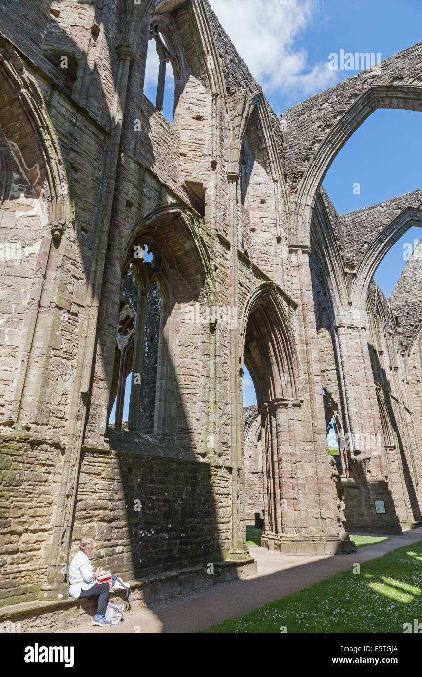 Wales, Monmouthshire, Tintern Abbey Stock Photo - Alamy