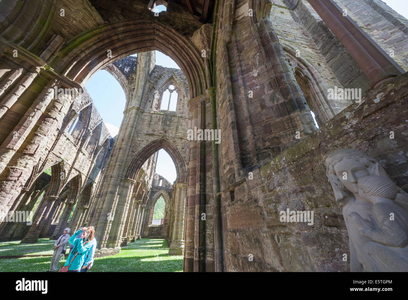 Wales, Monmouthshire, Tintern Abbey Stock Photo - Alamy