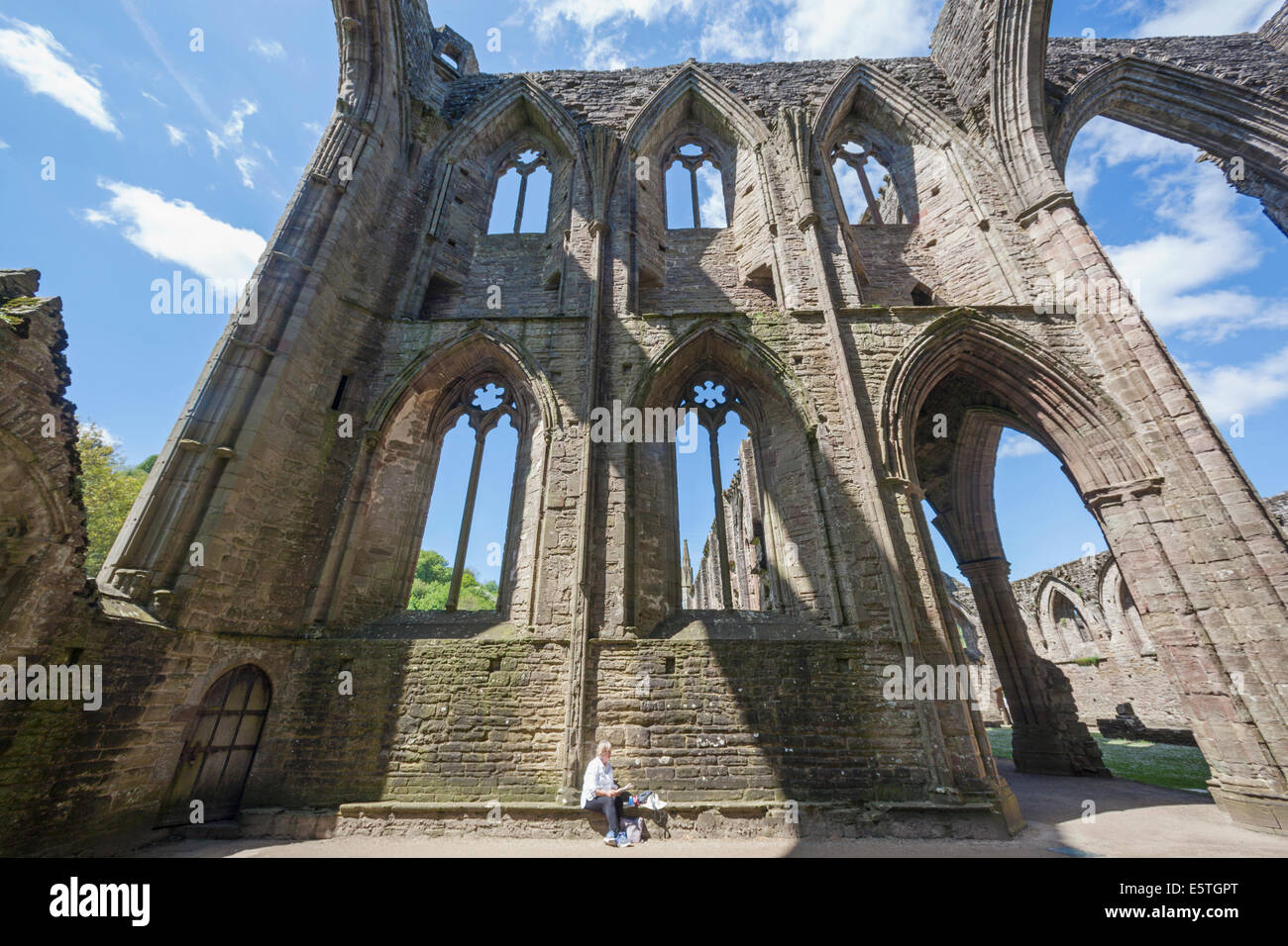Wales, Monmouthshire, Tintern Abbey Stock Photo - Alamy