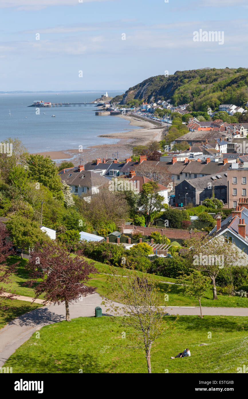 Wales, Gower Peninsula, Mumbles, View of Mumbles from