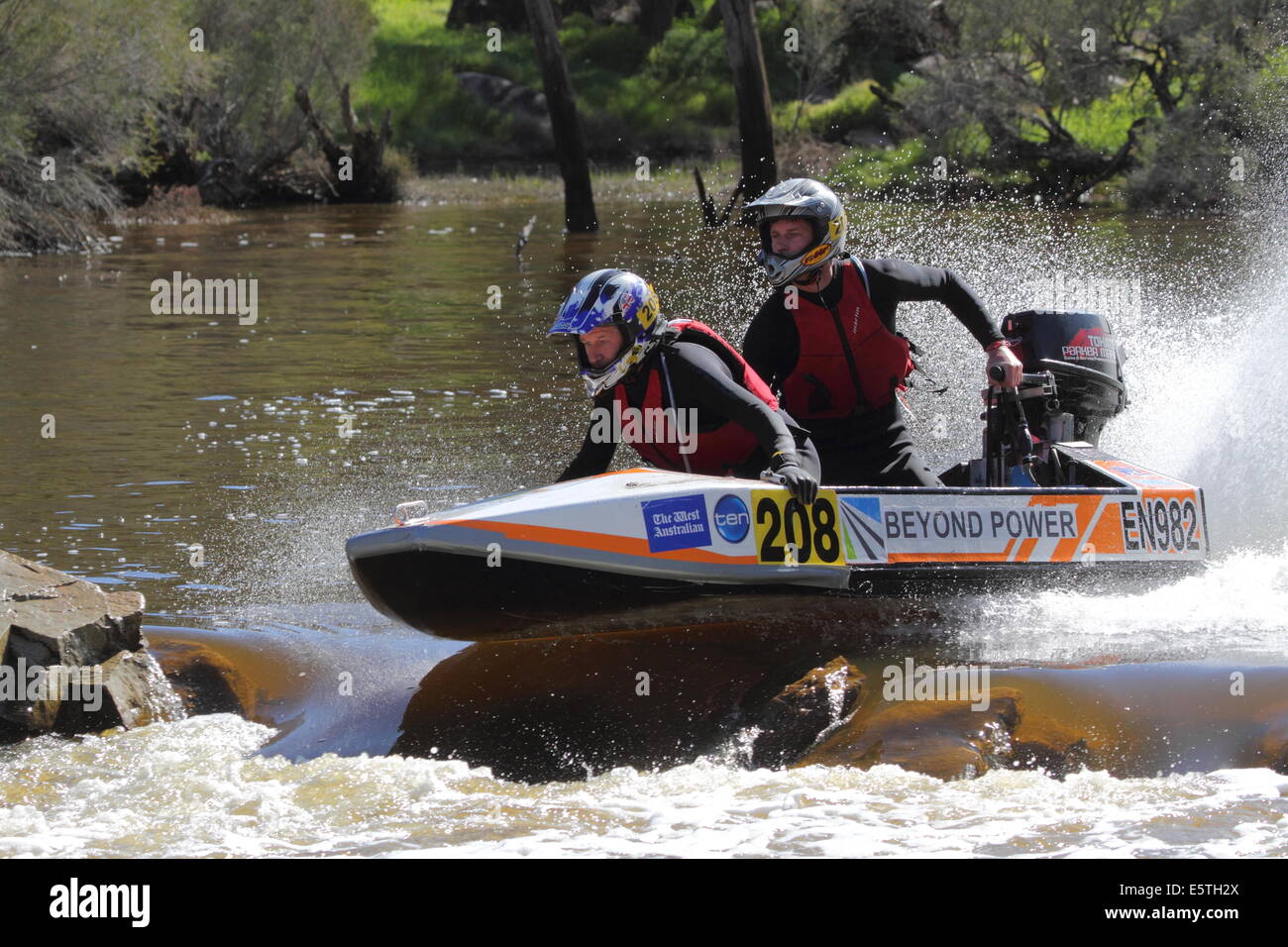 Power craft Competitors in the 2014 Avon Descent, Western Australia Stock Photo Alamy