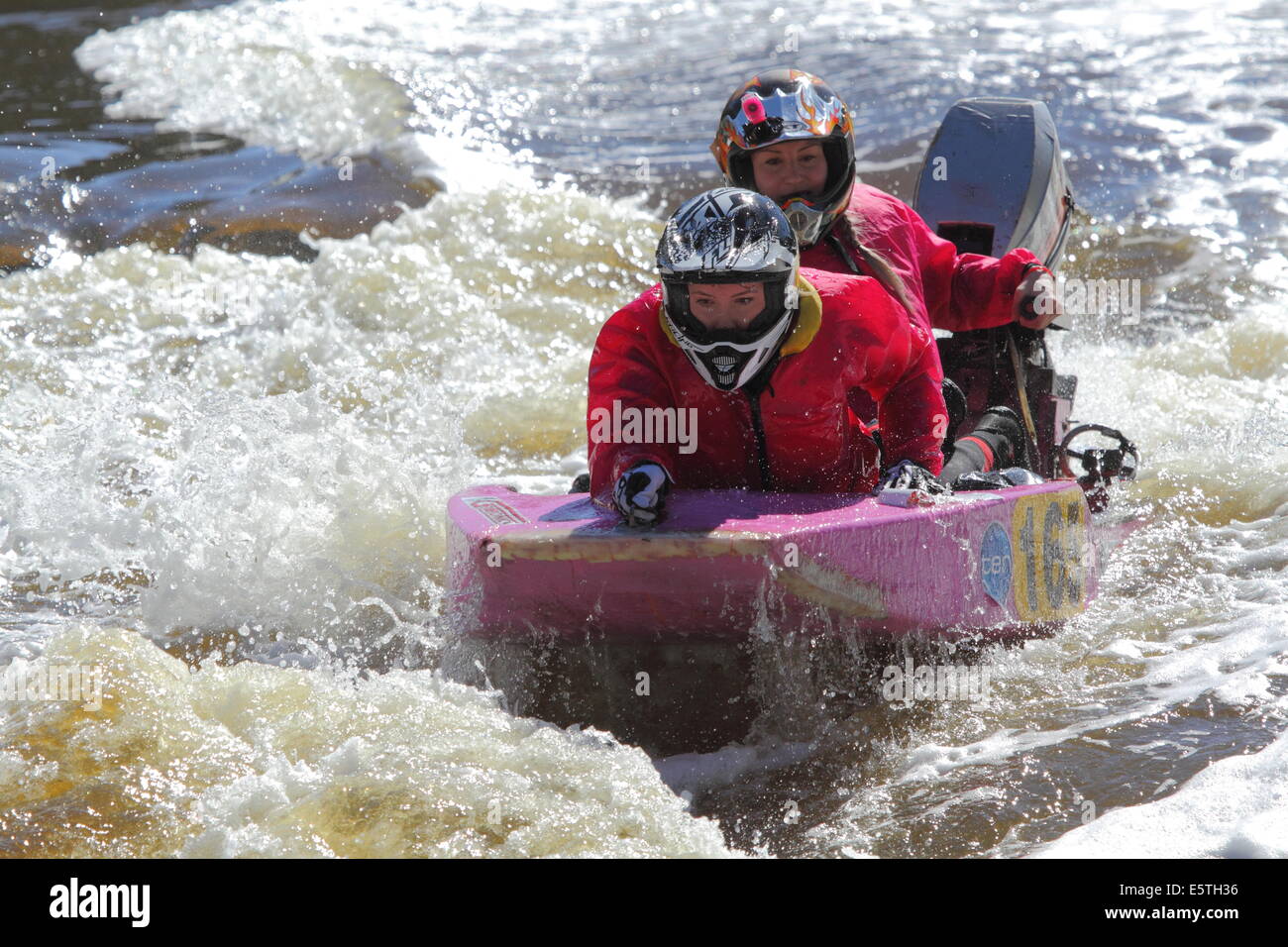 Female power craft competitors in the 2014 Avon Descent, Western Australia Stock Photo Alamy