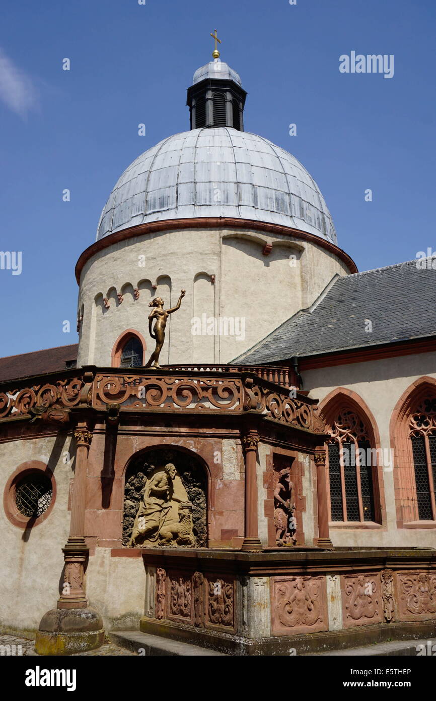 The Marienkirche, one of the oldest round churches in Germany, Marienberg Fortress, Wurzburg, Bavaria, Germany, Europe Stock Photo