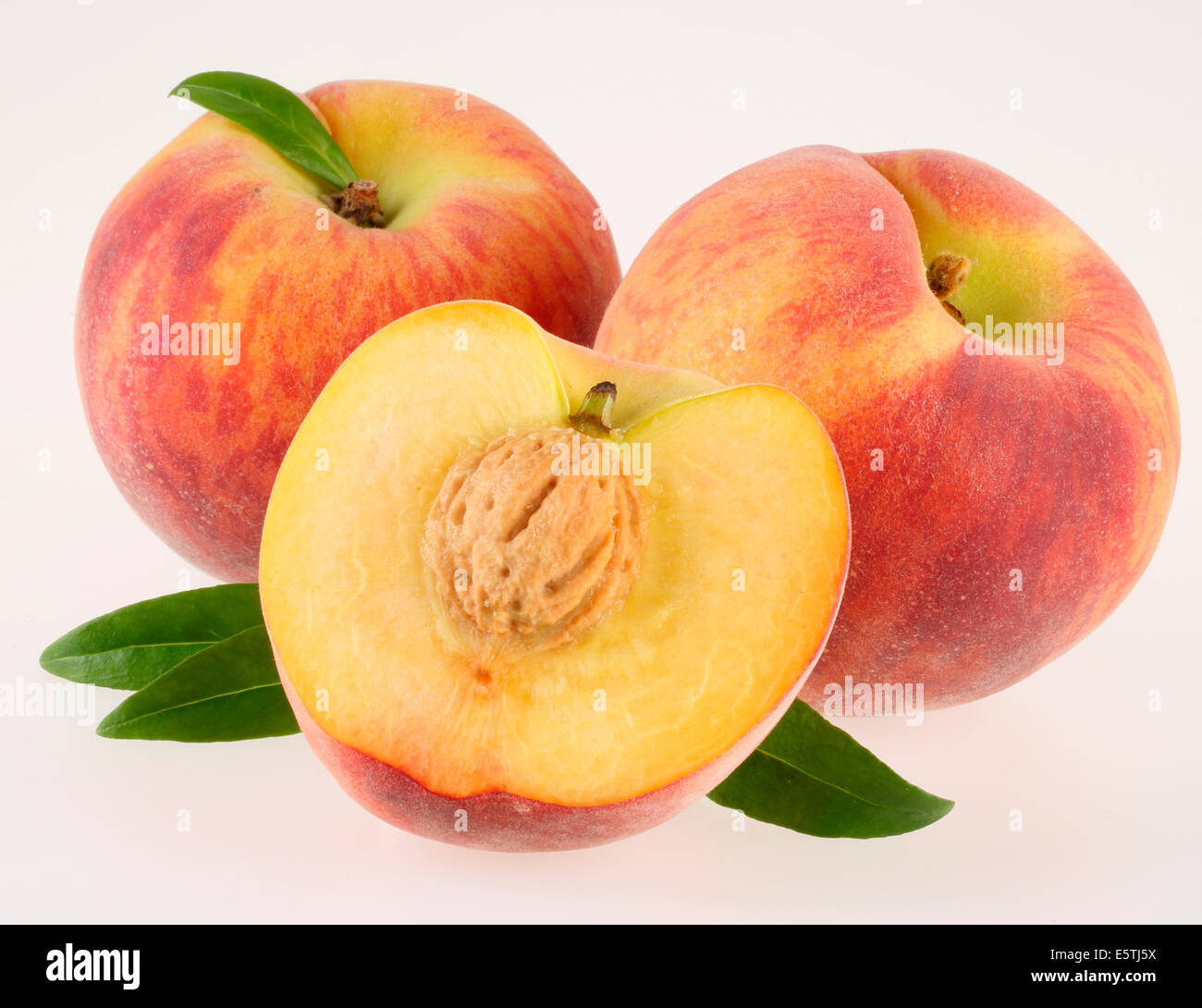 GROUP OF PEACHES Stock Photo