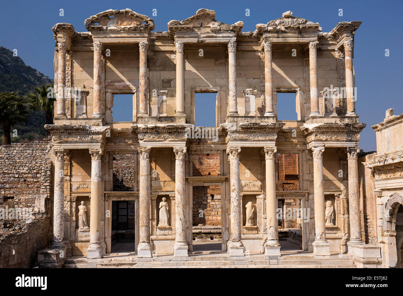 Celsus Library Ephesus Turkey Stock Photo
