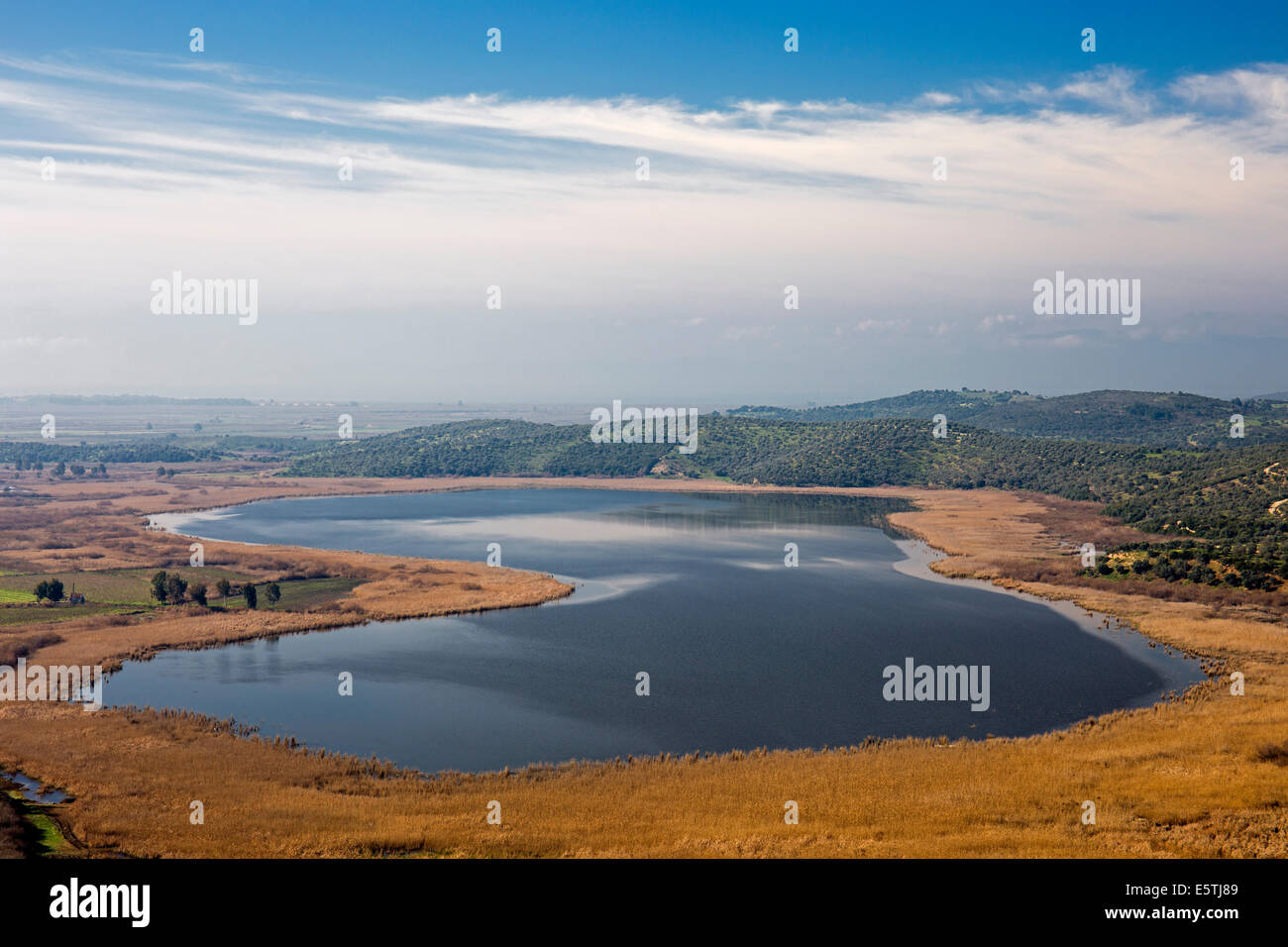 Scenic view of Barutçu Lake Selçuk Turkey Stock Photo