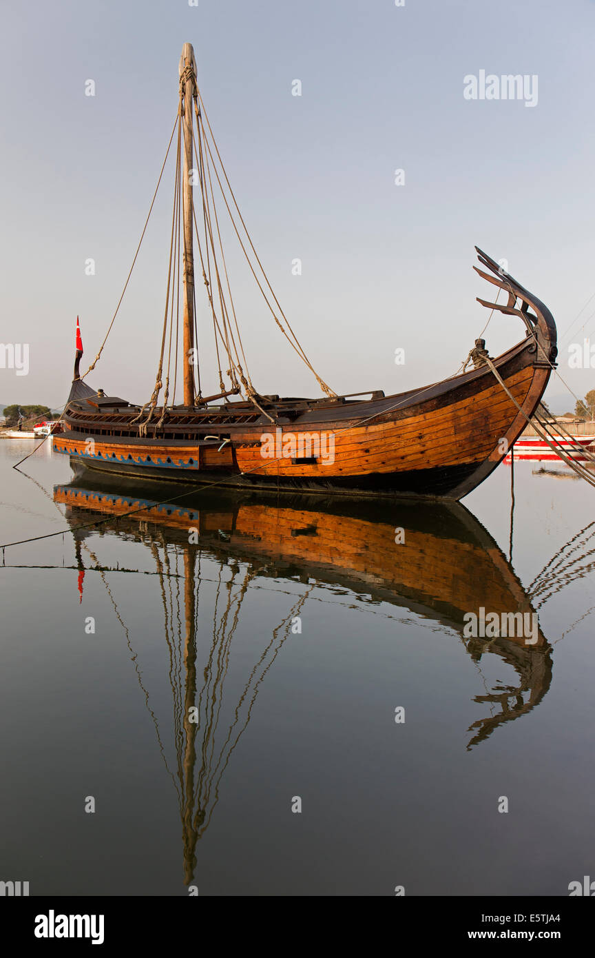 Ancient Ionian ship in Urla Izmir Turkey Stock Photo