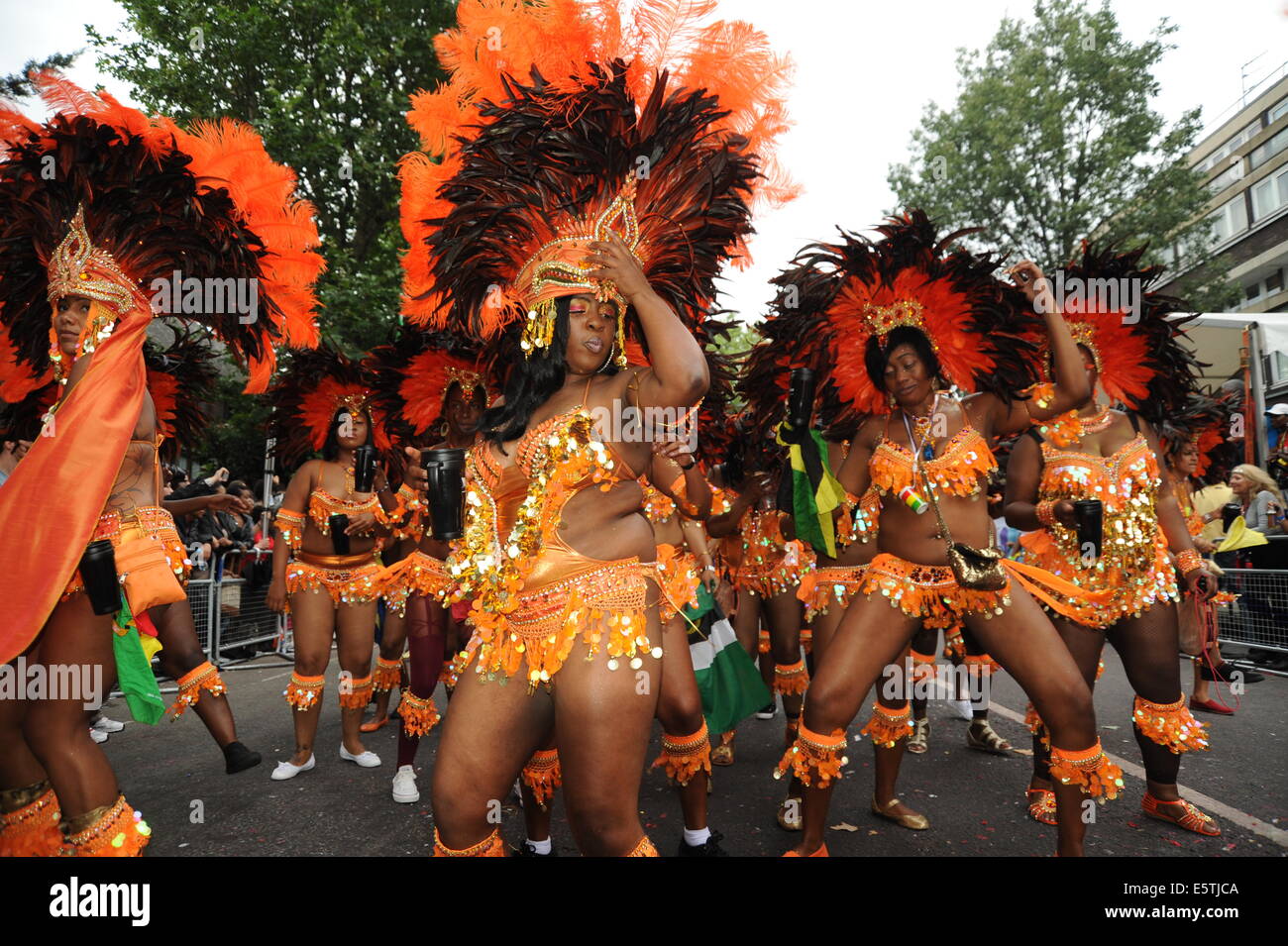 Notting Hill Carnival Participants Wearing Traditional Caribbean notting-hill-carnival-participants-wearing-traditional-caribbean